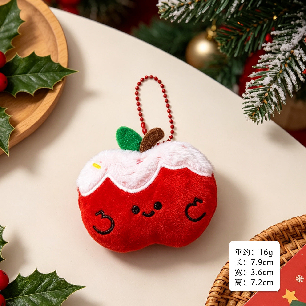 Wholesale Plush Christmas Tree Keychain Ornament Cartoon Festive Pendant For Backpack Bag Charm Holiday Gift Accessory