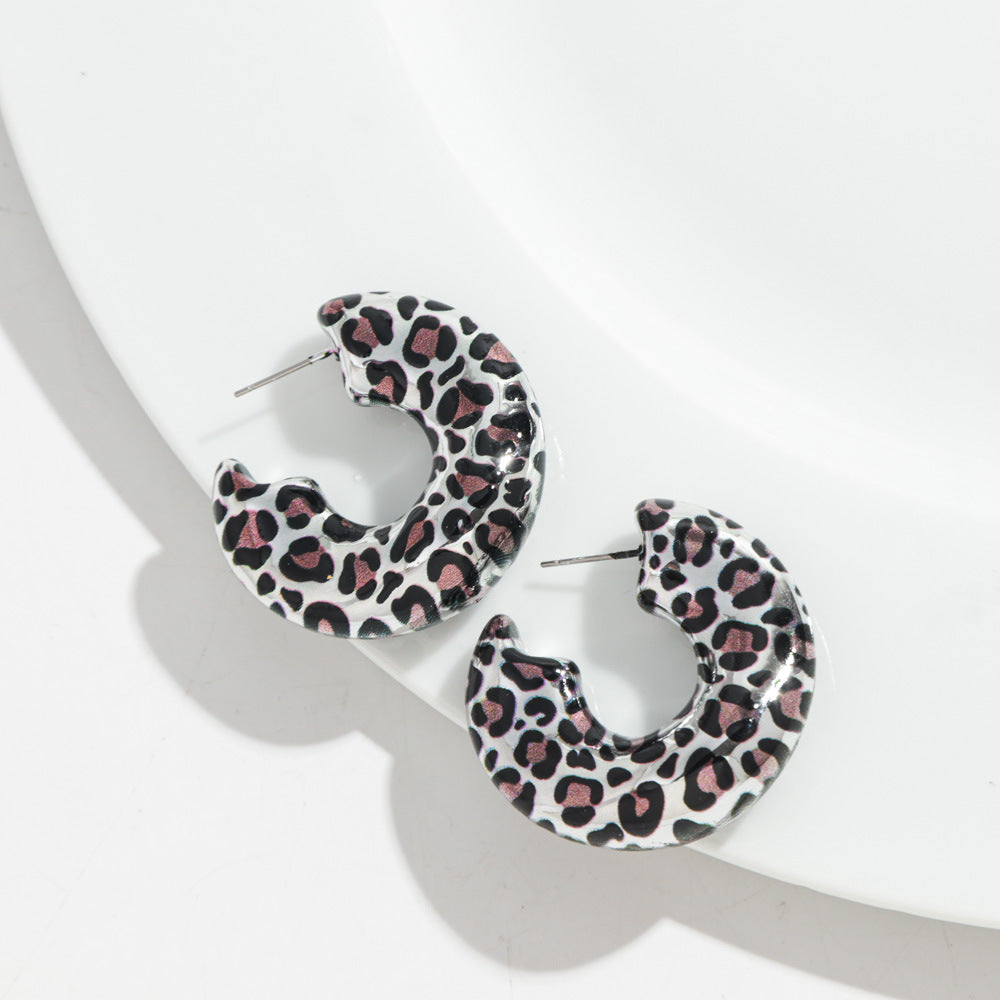 Wholesale Vintage Leopard Print Earrings