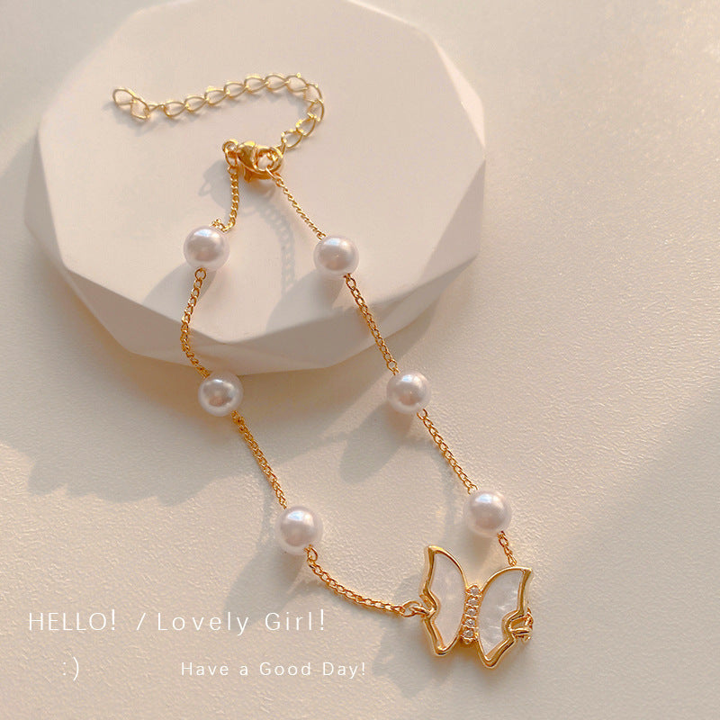 Wholesale Bow Butterfly Titanium Steel Diamond Bracelet Bow Bracelets Butterfly Bracelets ACC-BT-LvSha001