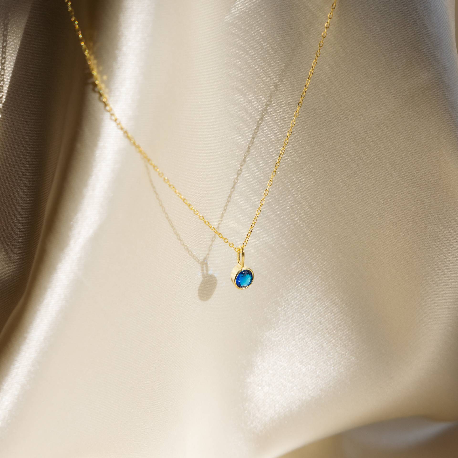 Wholesale Colorful 12 Birthstone Pendant DIY Accessories Stainless Steel Necklaces