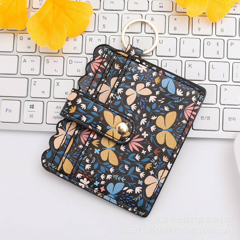 Wholesale Independence Day Cow Print Leopard Print PU Pickup Bag Keychain ACC-KC-MiQiu004
