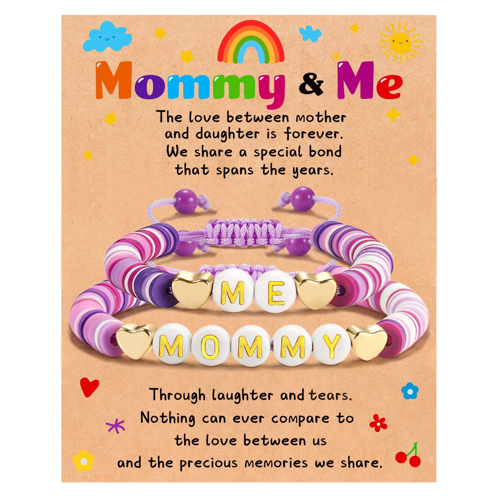 Wholesale Parent-child Gift Single Loop Braided Adjustable Soft Clay Slice Bracelet ACC-BT-FenRui003