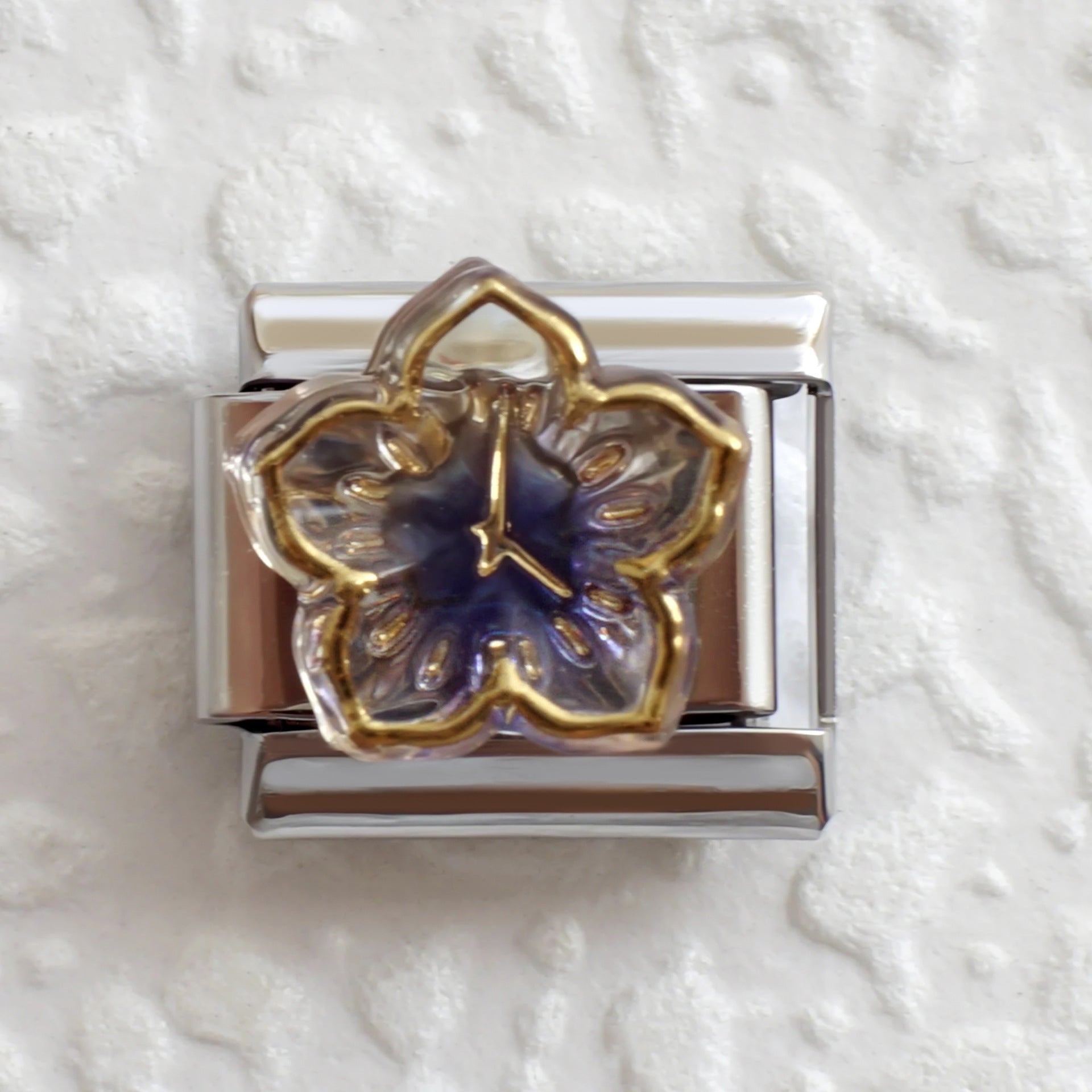 Wholesale 5pcs/pack Makeup &  Accessories Enamel Italian Charms Single Section Creative Stainless Steel Composable Bracelet