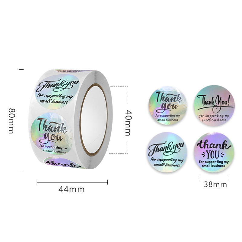 Wholesale 500pcs Gift envelope stickers kraft paper self-adhesive gold-stamped round roll stickers