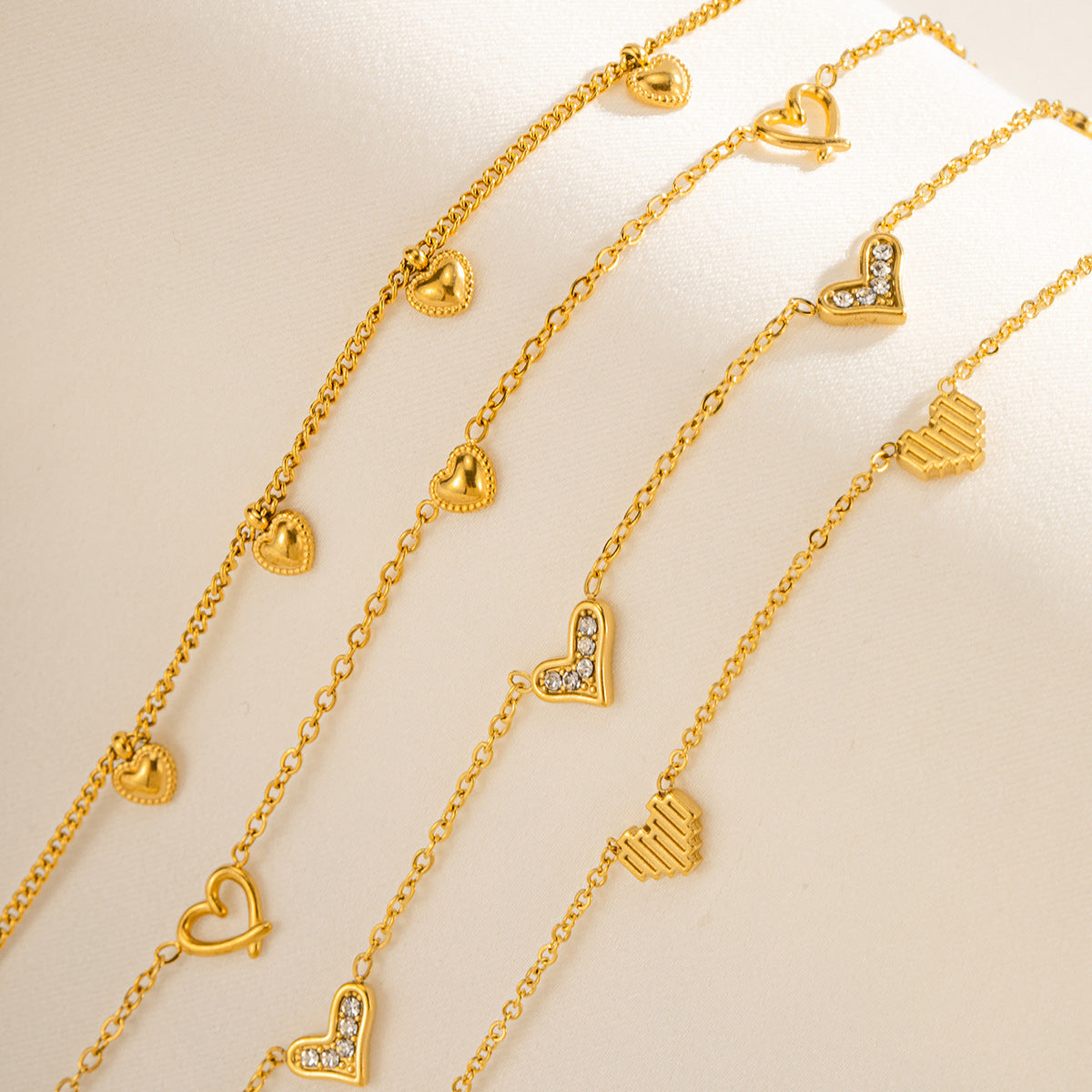 Wholesale Titanium Steel Necklace Double Steel Bead Necklace Light Luxury Necklaces ACC-NE-Jind005