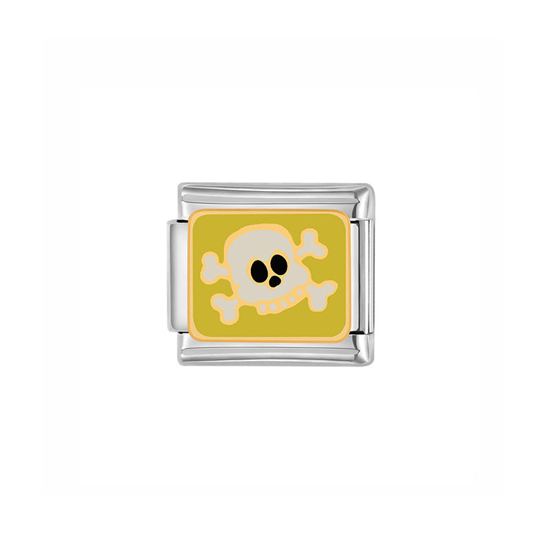 Bracelet de charme italien en gros de 9 mm Bracelet composable en acier inoxydable fantôme bricolage