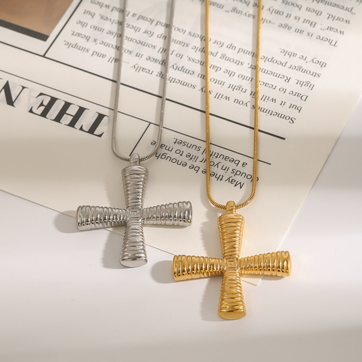 Wholesale cross stainless steel necklace