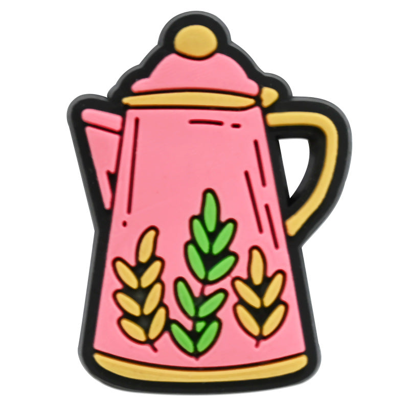 Wholesale Random 100pcs Cartoon Tableware Cups PVC Soft Rubber Shoe Buckle Decoration ACC-SC-RYY060