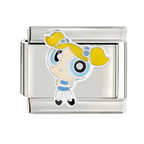 Wholesale 9mm Italian Charm Starter Bracelets DIY square Single Section Creative Stainless Steel Composable Bracelet