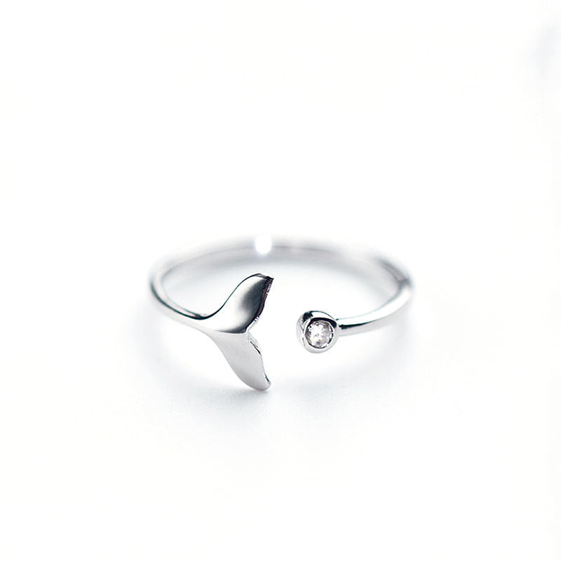 Wholesale Mermaid Wave Fishtail Ring Light Luxury Fashion Jewelry Gift