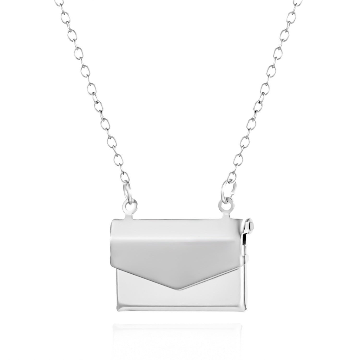 Wholesale  Stainless Steel Carved Love Can Open Photo Frame Necklace