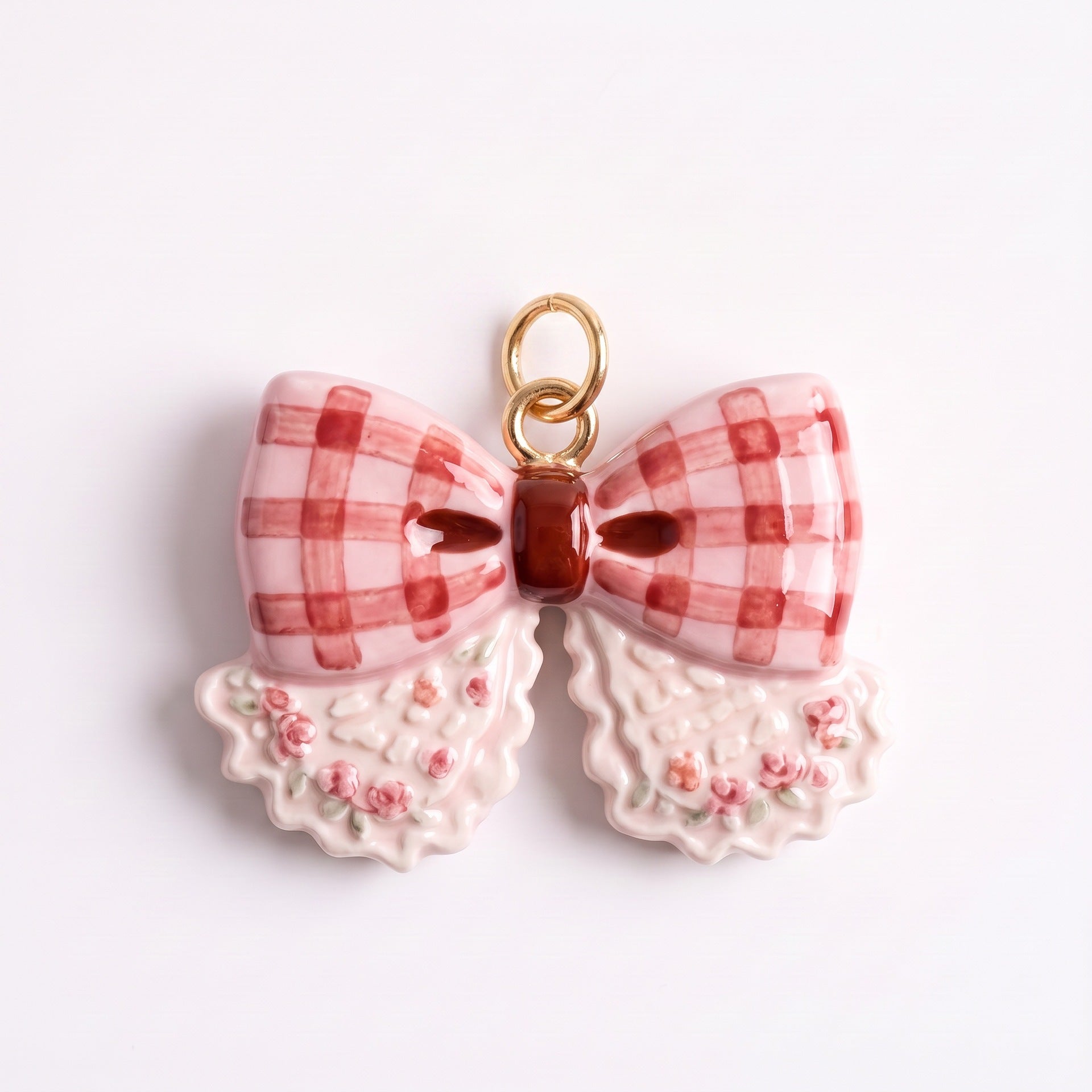 Wholesale Pink Copper Angel Rabbit Dog Bow Pendant Charms DIY Necklace Jewelry Accessory Gift