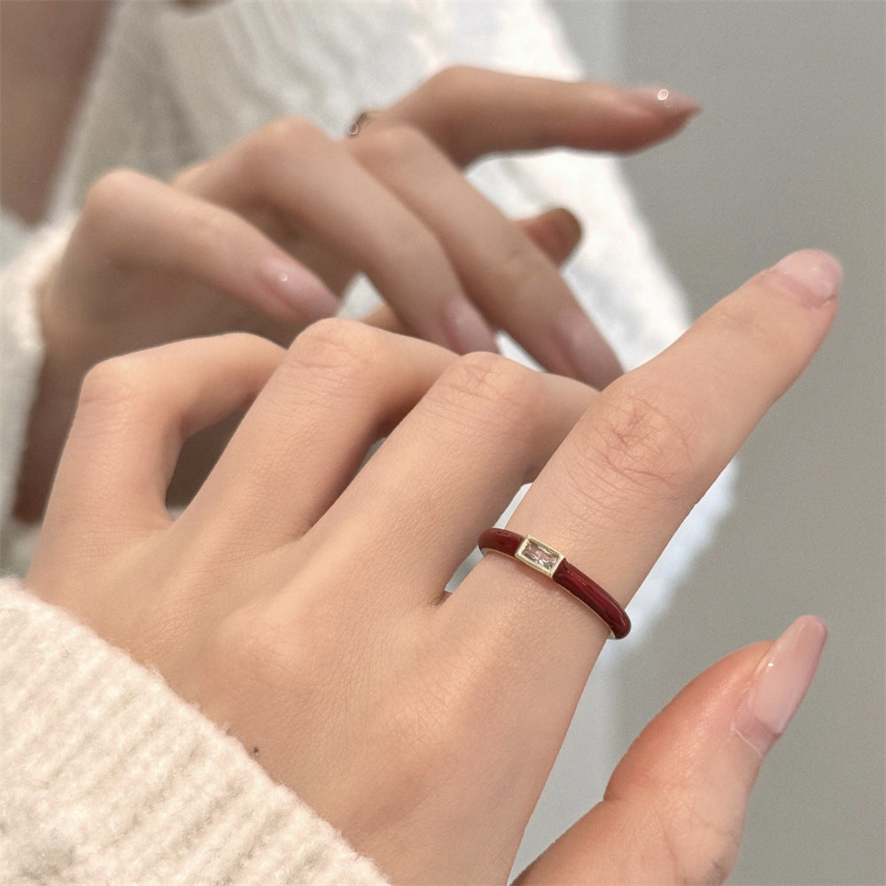 Wholesale Colorful Enamel Mother-of-pearl Butterfly Ring Open Index Finger Ring ACC-RS-Yues007