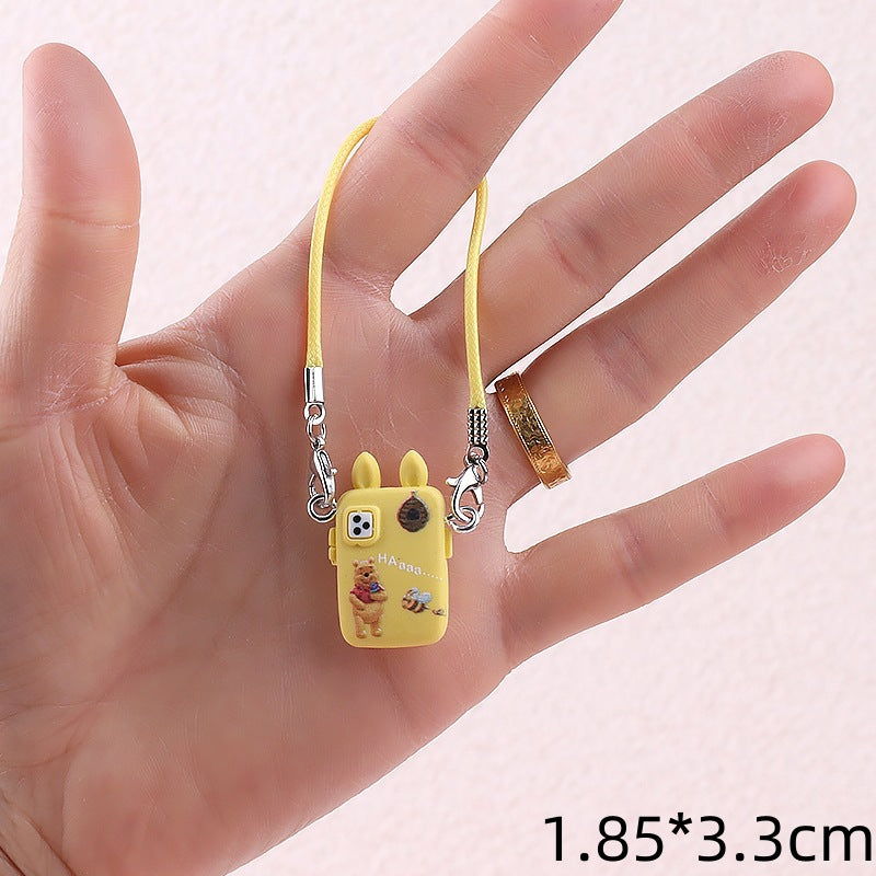 Wholesale Cute cartoon mini mobile phone mini pendant doll accessories