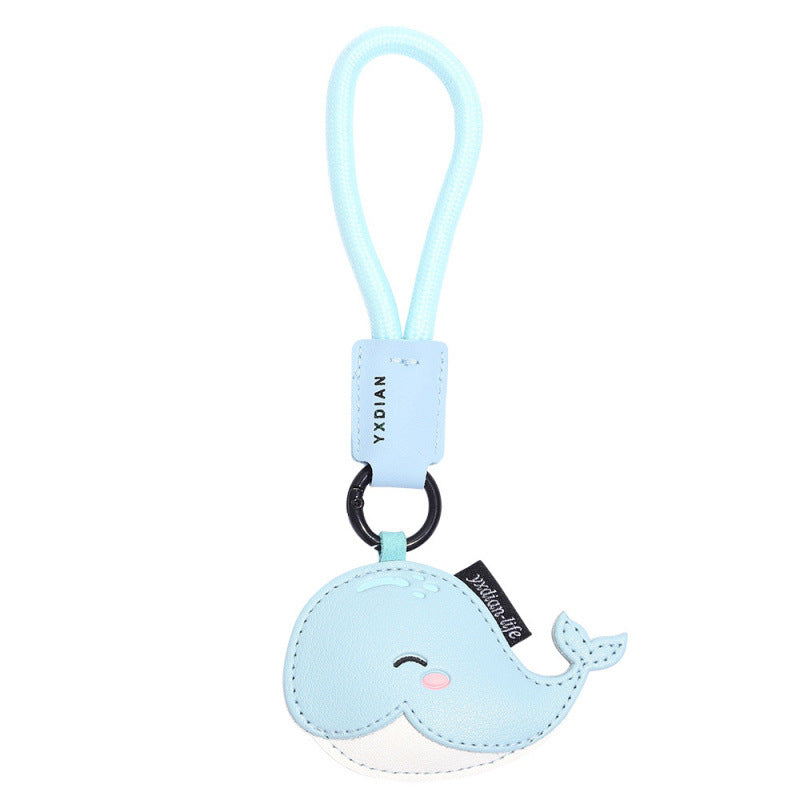 Wholesale Leather Ocean Whale Keychain Dolphin Bag Charm Decorative Accessory For Backpack Purse
