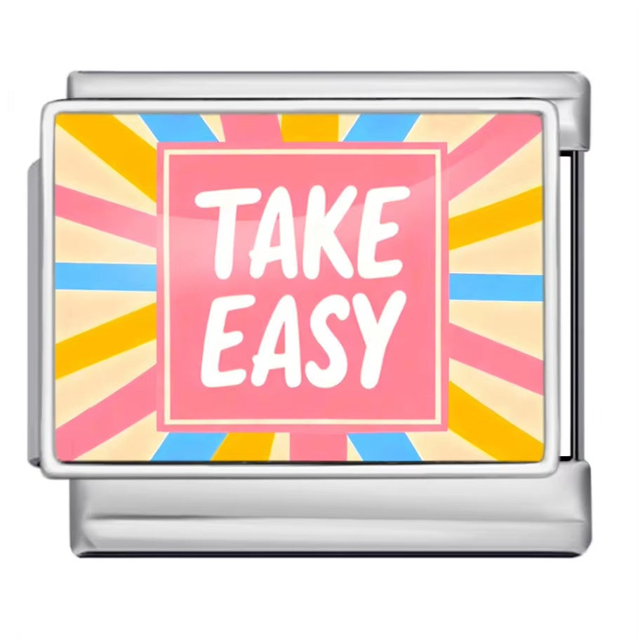 Wholesale italian Charm Bracelet 9mm DIY Colorful English Series Creative Stainless Steel Composable Bracelet