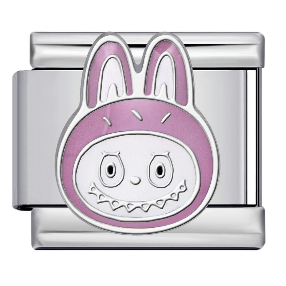 Wholesale 2pcs/pack  Italian Charm Bracelet 9mm DIY Splicing Anime Cute Cartoon Stainless Steel Composable Bracelet