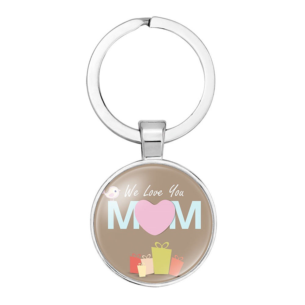 Wholesale Keyring Mom Mother' s Day Glass Keychain
