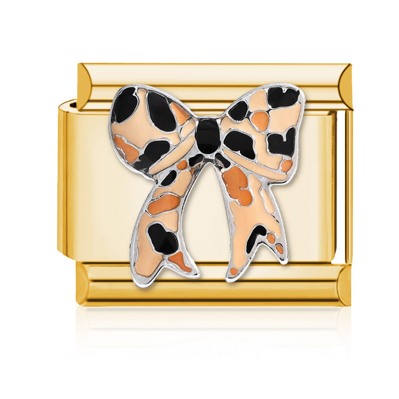 Wholesale 9mm Italian Charm Starter Bracelets DIY Leopard Stainless Steel Composable Bracelet