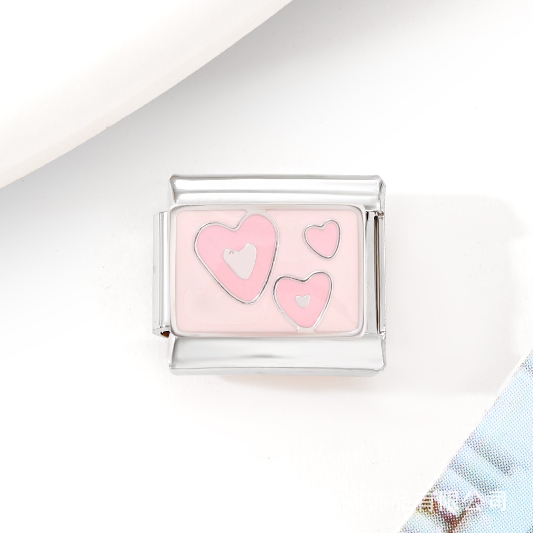 Wholesale 10pcs Italian Charm Bracelet 9mm DIY Splicing Removable Pink Series Stainless Steel Composable Bracelet