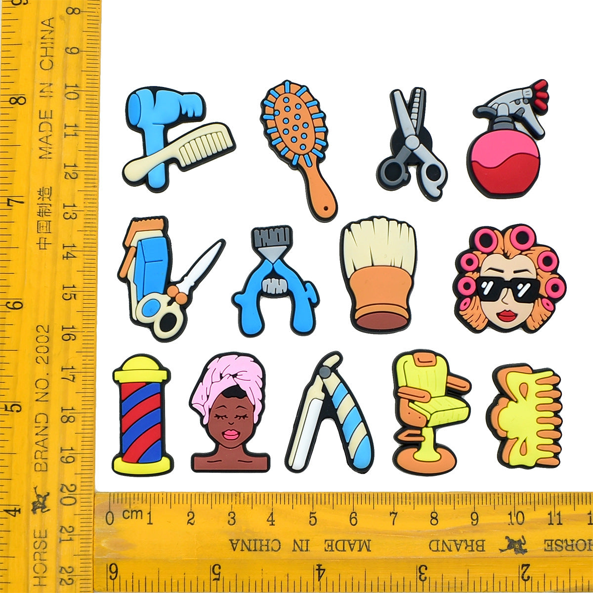 Wholesale Random 100pcs  salon-style clogs PVC Soft Rubber Shoe Buckle Decoration