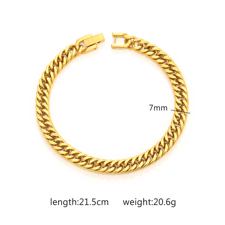 Wholesale Stainless steel plated 18K gold bracelet