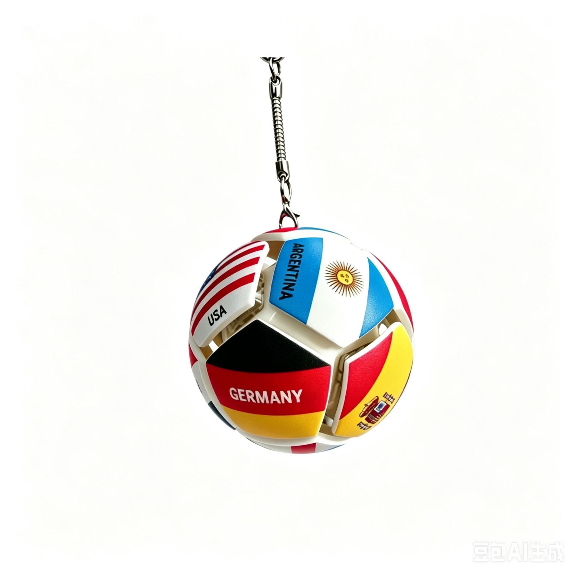 Wholesale 2026 USA Canada Mexico World Cup Football Keychain Pendant Creative Sports Mini Gift Car Key Accessory