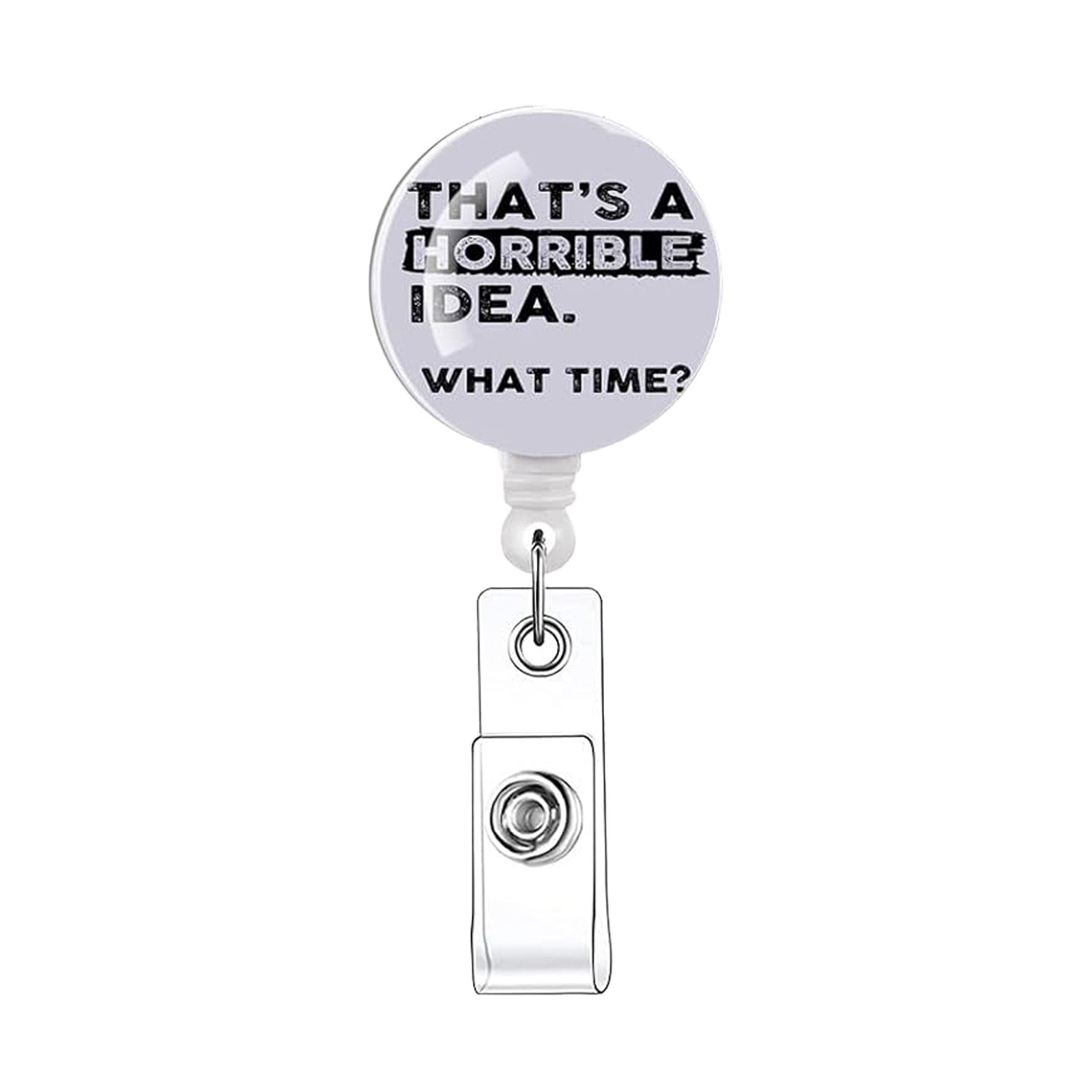 Wholesale Acrylic Retractable Badge Holder with English Quote for Everyday Office Use