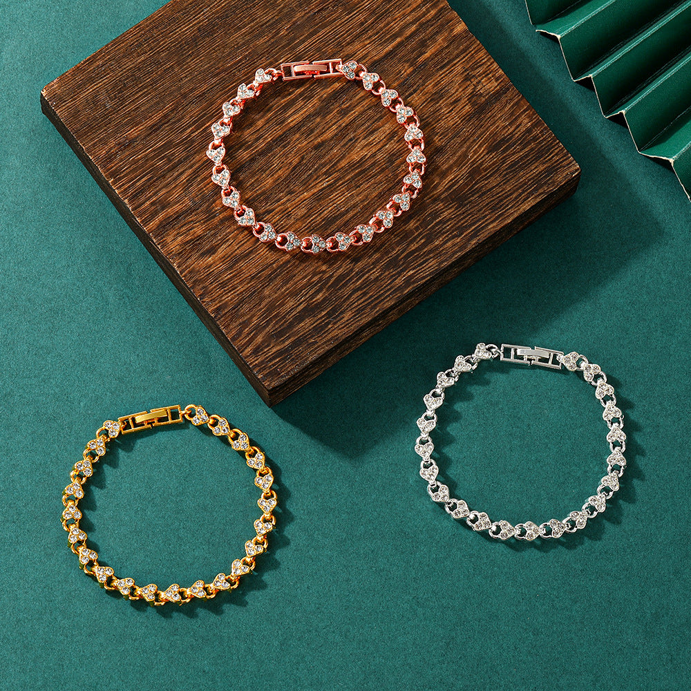 Wholesale Electroplated Alloy Roman Chain Bracelet Gold,  Fashion Jewelry Accessory for Resale