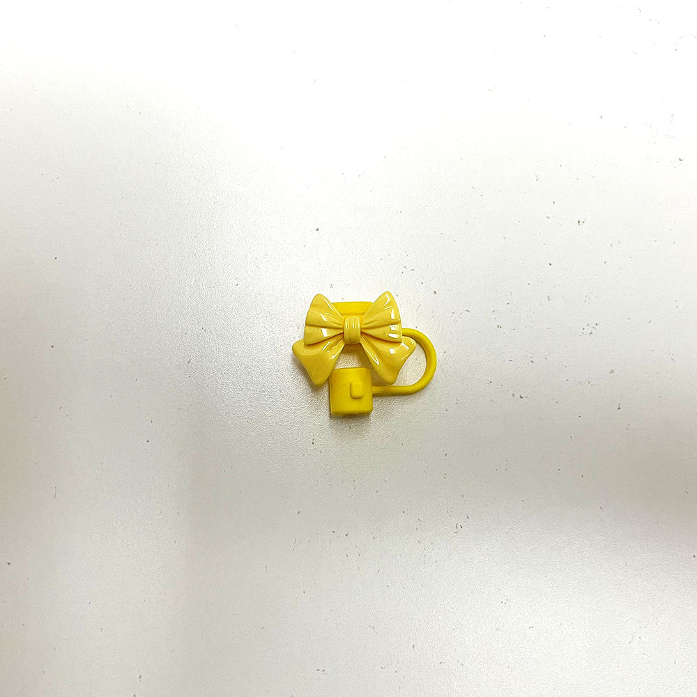 Wholesale  Cute Bow 10mm PVC Soft Straw Tube Cap