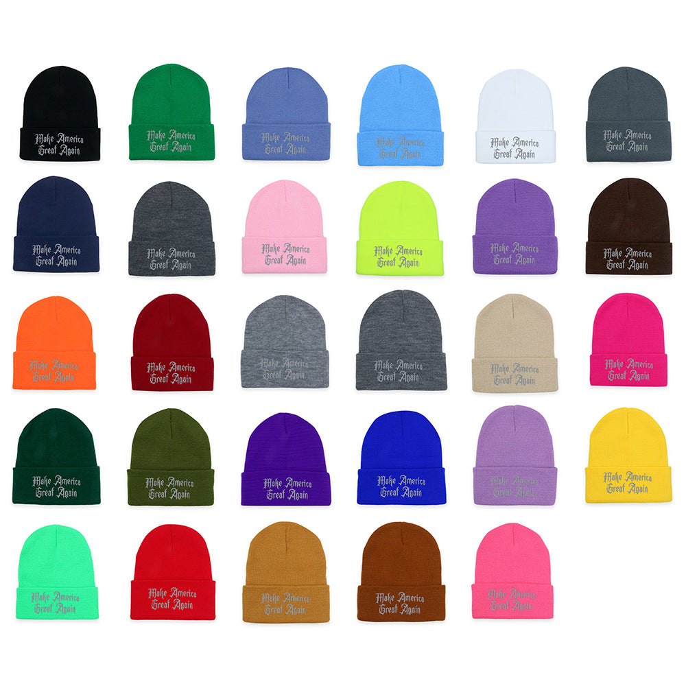 Wholesale Embroidered Gothic Dark Knitted Beanie