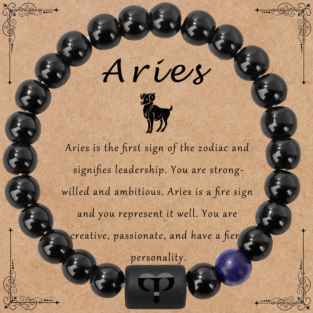 Wholesale Vintage Zodiac Sign Bracelet Natural Stone Bracelet ACC-BT-GEB001
