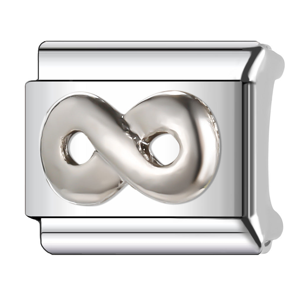 Wholesale Italian Charm Bracelet 9mm DIY Splicing Diamond Gypsophila Series Stainless Steel Composable Braceletc Pattern Bracelet Jewelry