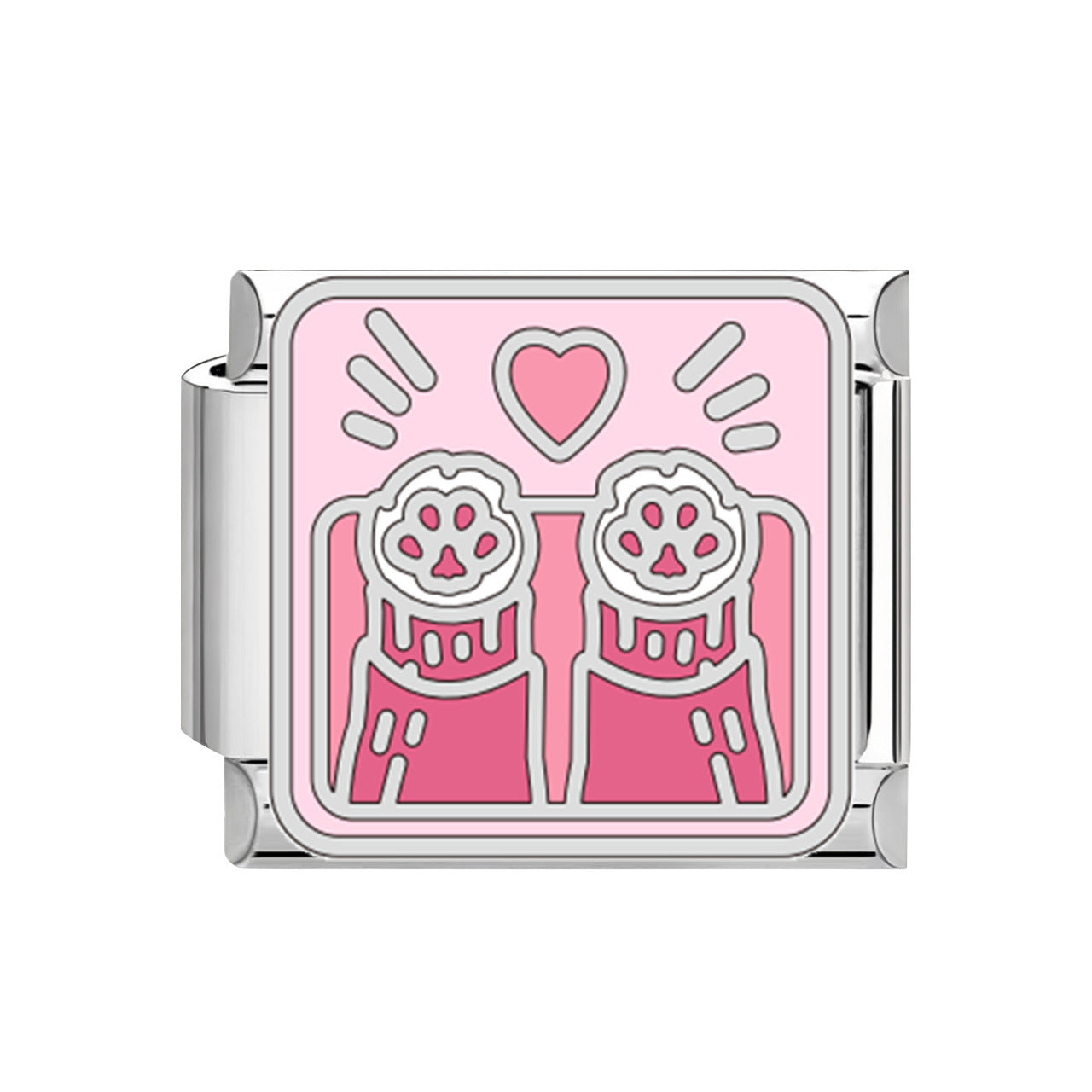 Wholesale 9mm Italian Charm Starter Bracelets DIY square Single Section Creative Stainless Steel Composable Bracelet