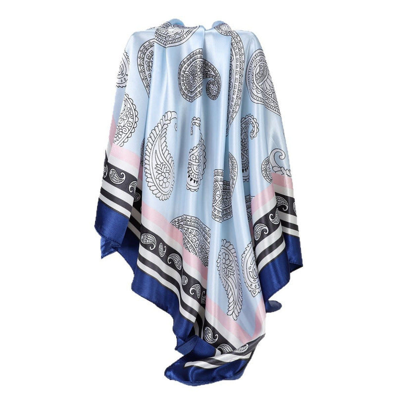 Wholesale  90cm Square Scarf Cashew Flower Silk Scarf