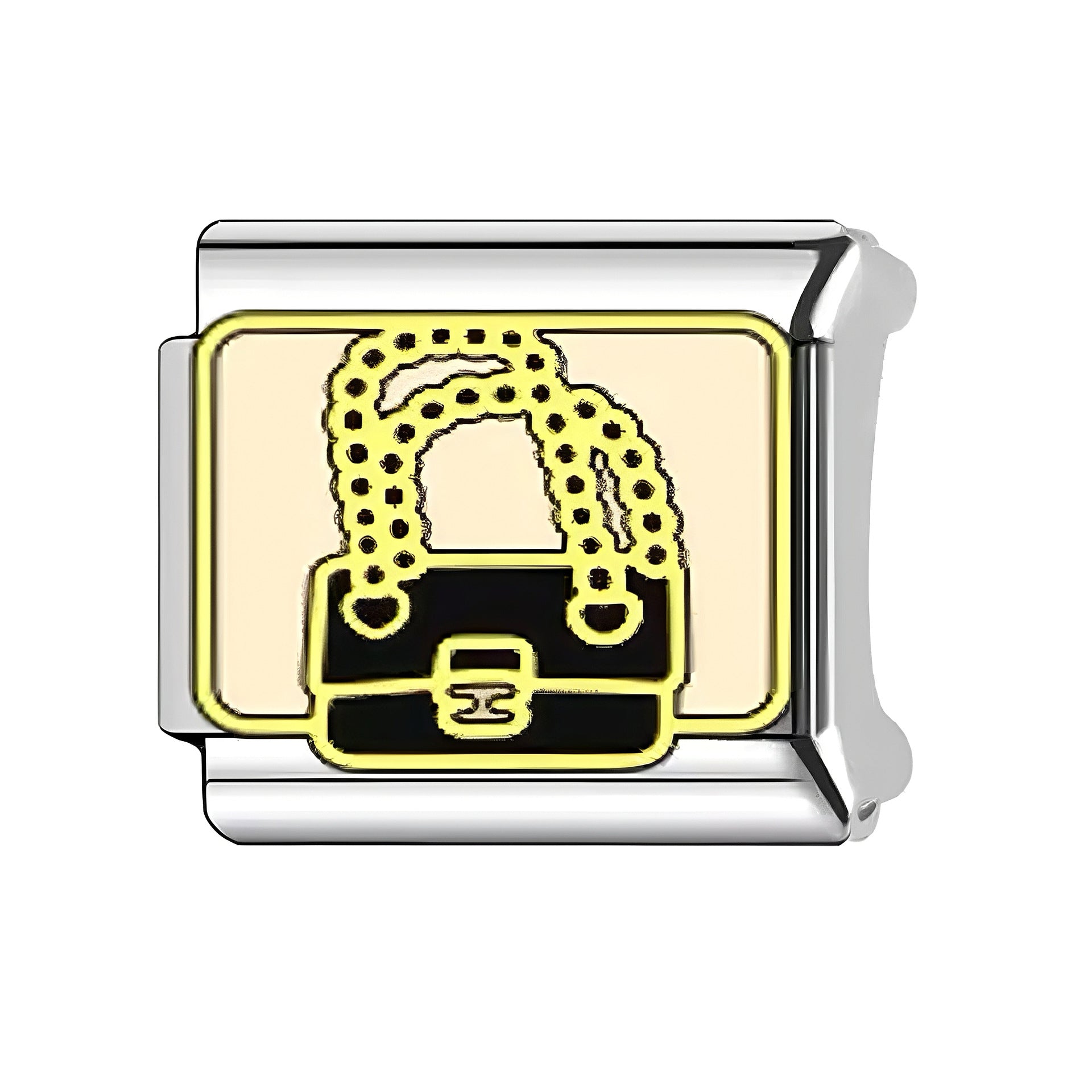 Wholesale Italian Charm Bracelet 9mm DIY Splicing Fashion Bag Pattern Stainless Steel Composable Bracelet