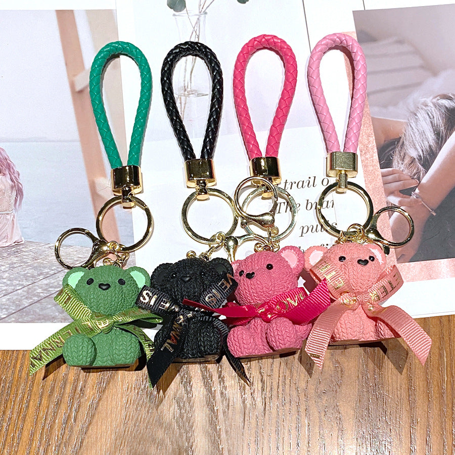 Wholesale Cartoon Bear PVC Soft Keychain Creative Keychain ACCVIP-KC-XinShu004