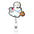 Wholesale Halloween Ghost Series Acrylic Retractable Rotating Badge Keychain