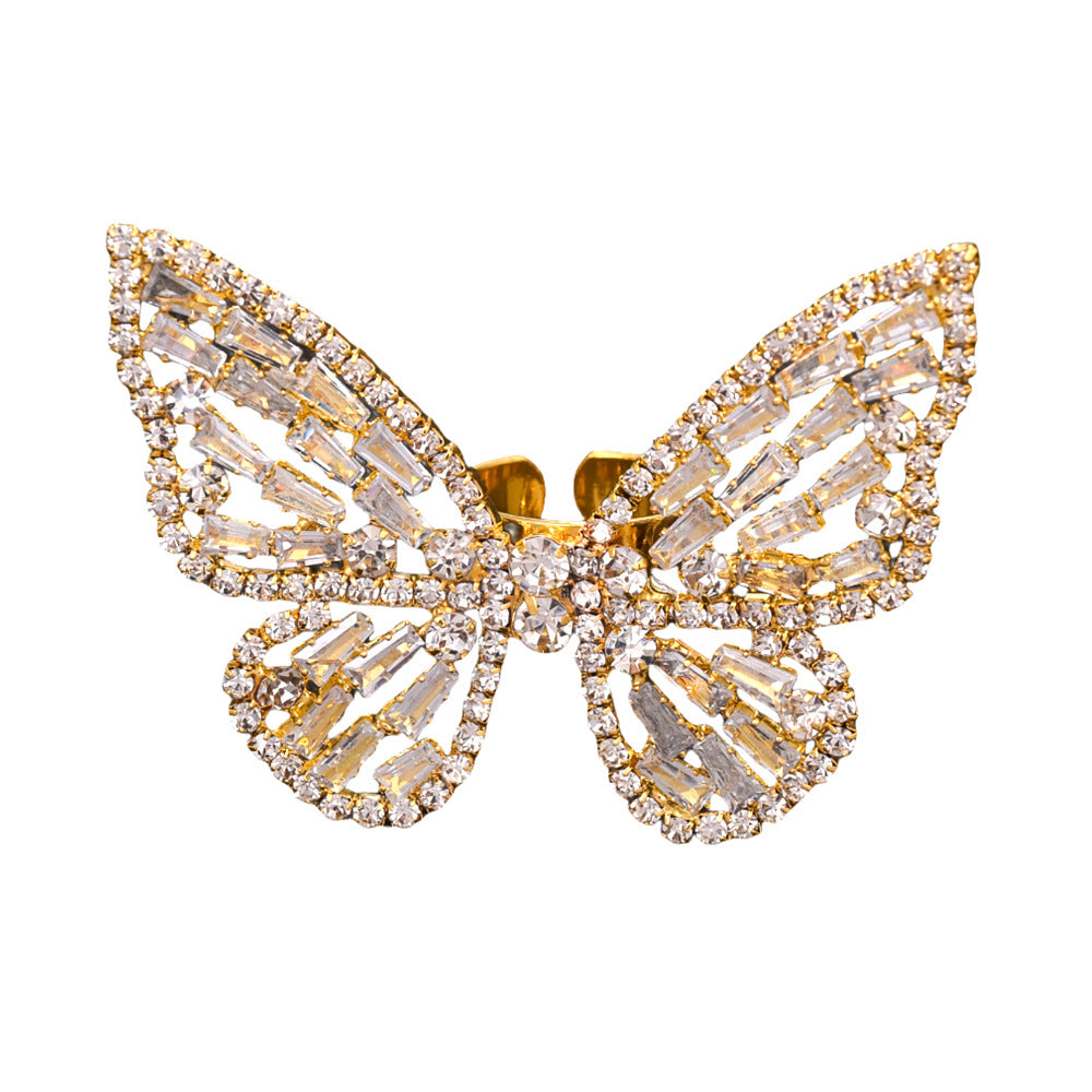 Wholesale Butterfly Ring  Light Luxury  Opening Ring Adjustable Rings