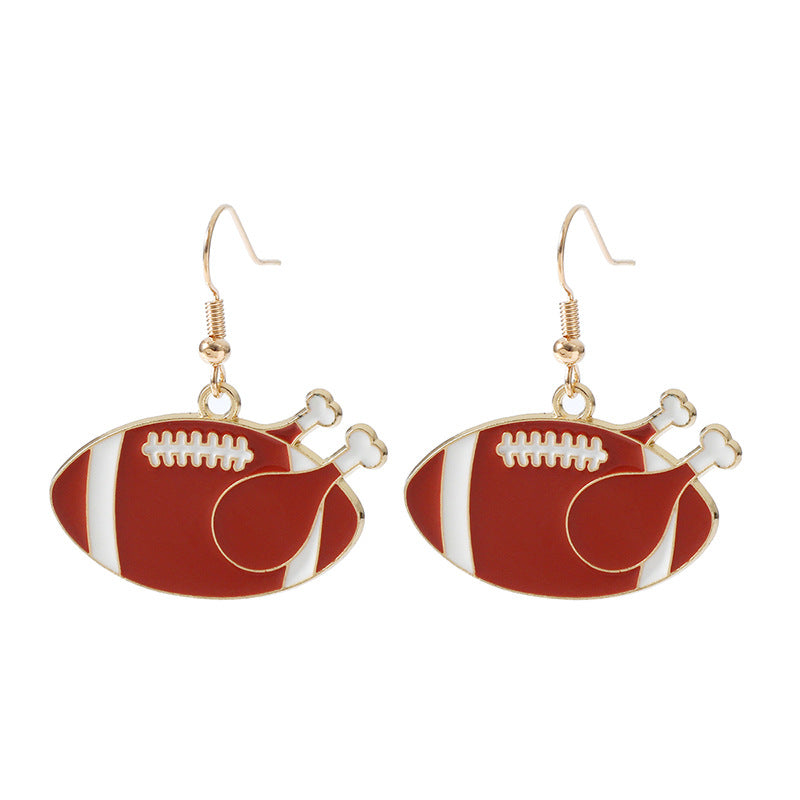 Wholesale Super Bowl Football Baseball Tennis Alloy Earrings