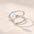Wholesale S925 Silver Pearl Ring  Geometric Open Line Adjustable Rings
