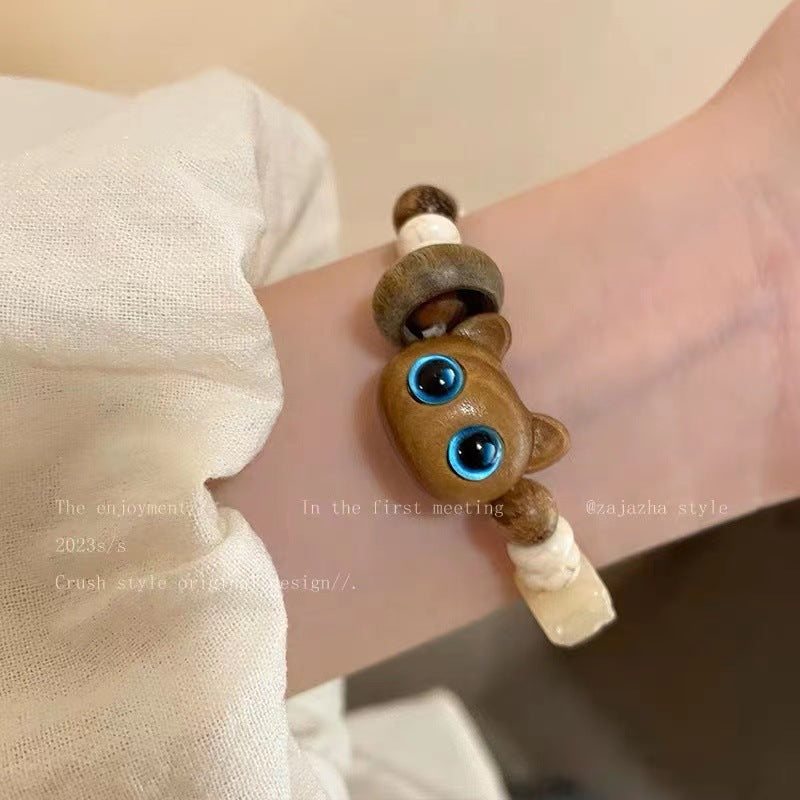 Wholesale Cute Cat Beaded Bracelet Ceramic Hand Ornaments ACC-BT-NS001