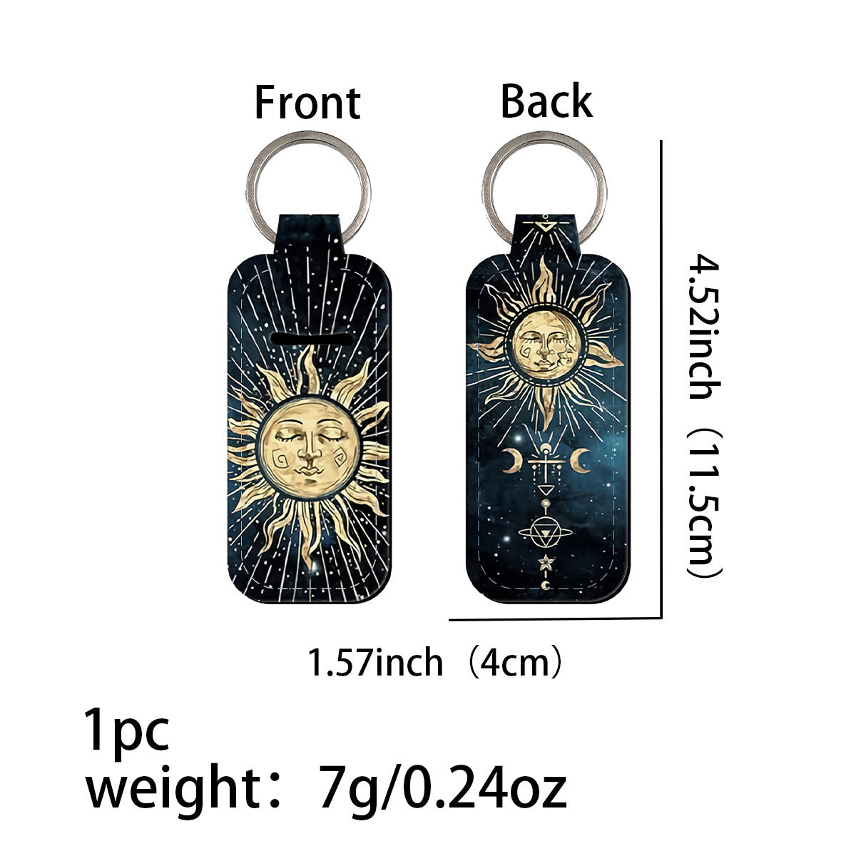 Wholesale 6pcs Moon Phase Lipstick Cover Keychain