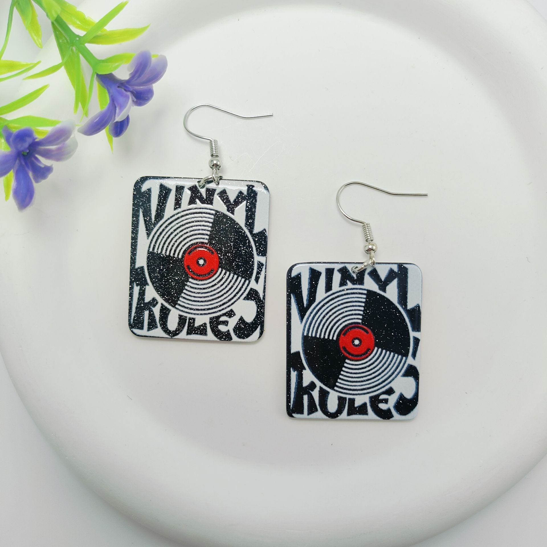 Wholesale Acrylic Retro Nostalgic Rubik's Cube Cute Cartoon Game Console Earrings ACC-ES-Qiyu021