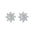 Wholesale  diamond s925 silver flower earrings