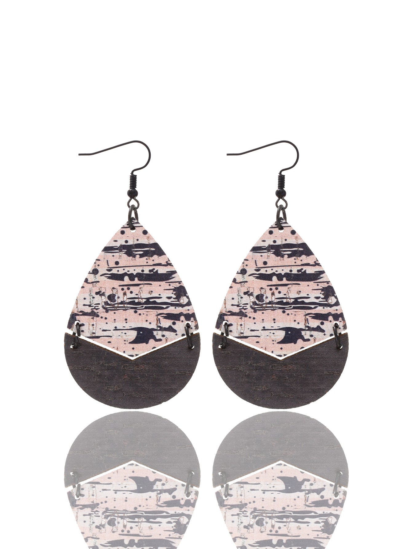 Wholesale Retro Style Natural Cork Crack Earrings