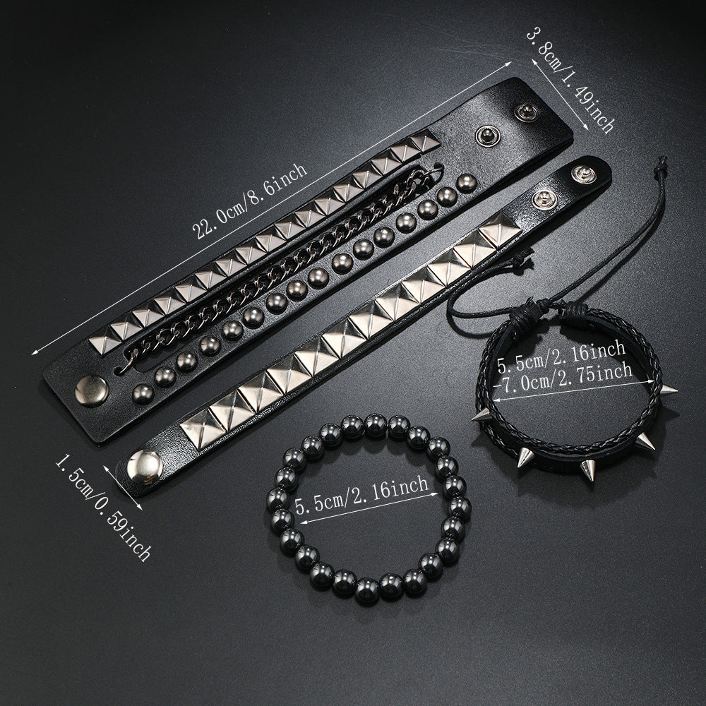 Wholesale Multi-layer Punk Style Chain Bracelet