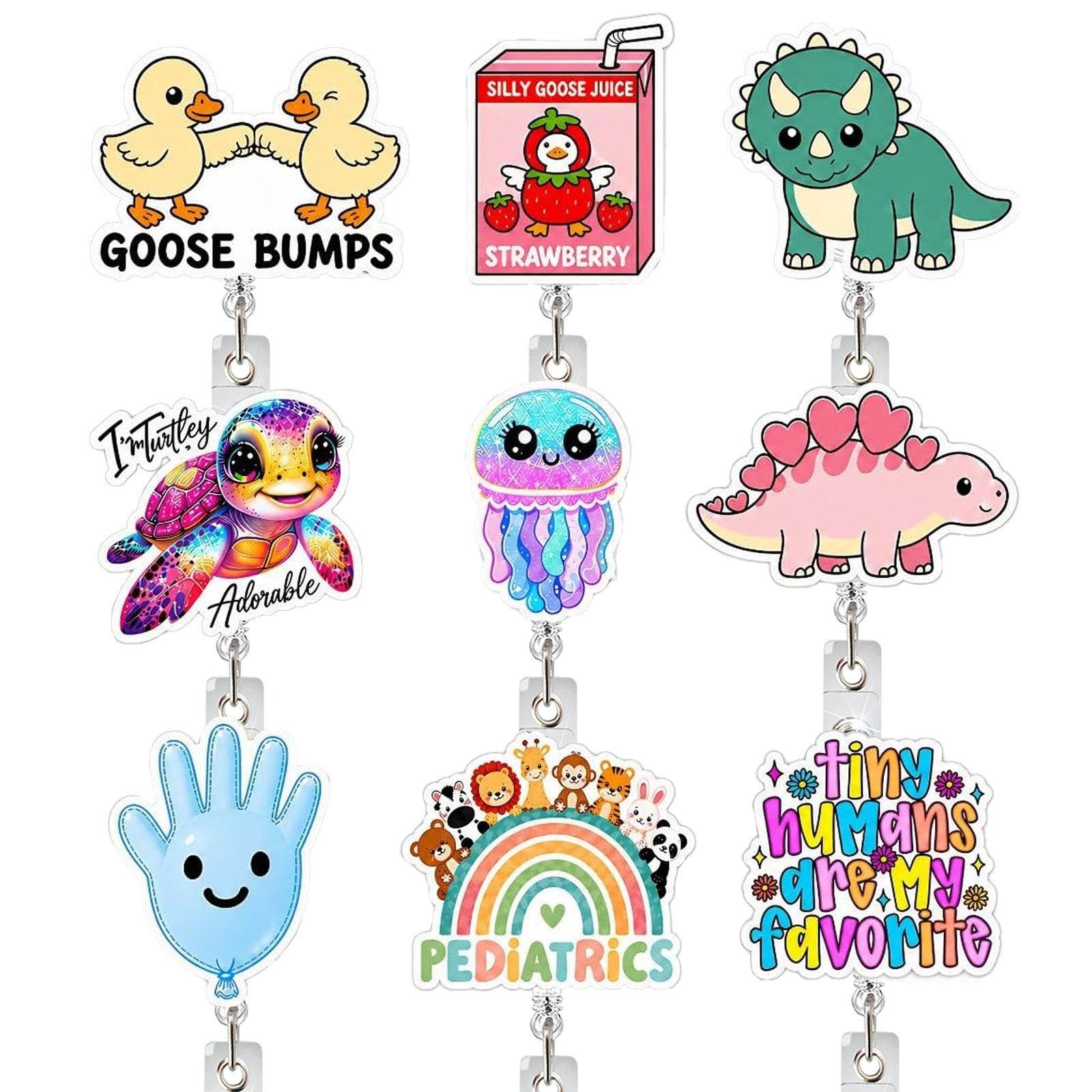 Wholesale Animal Pattern ABS Retractable Badge Reel 65cm ID Card Holder Boutique Resale