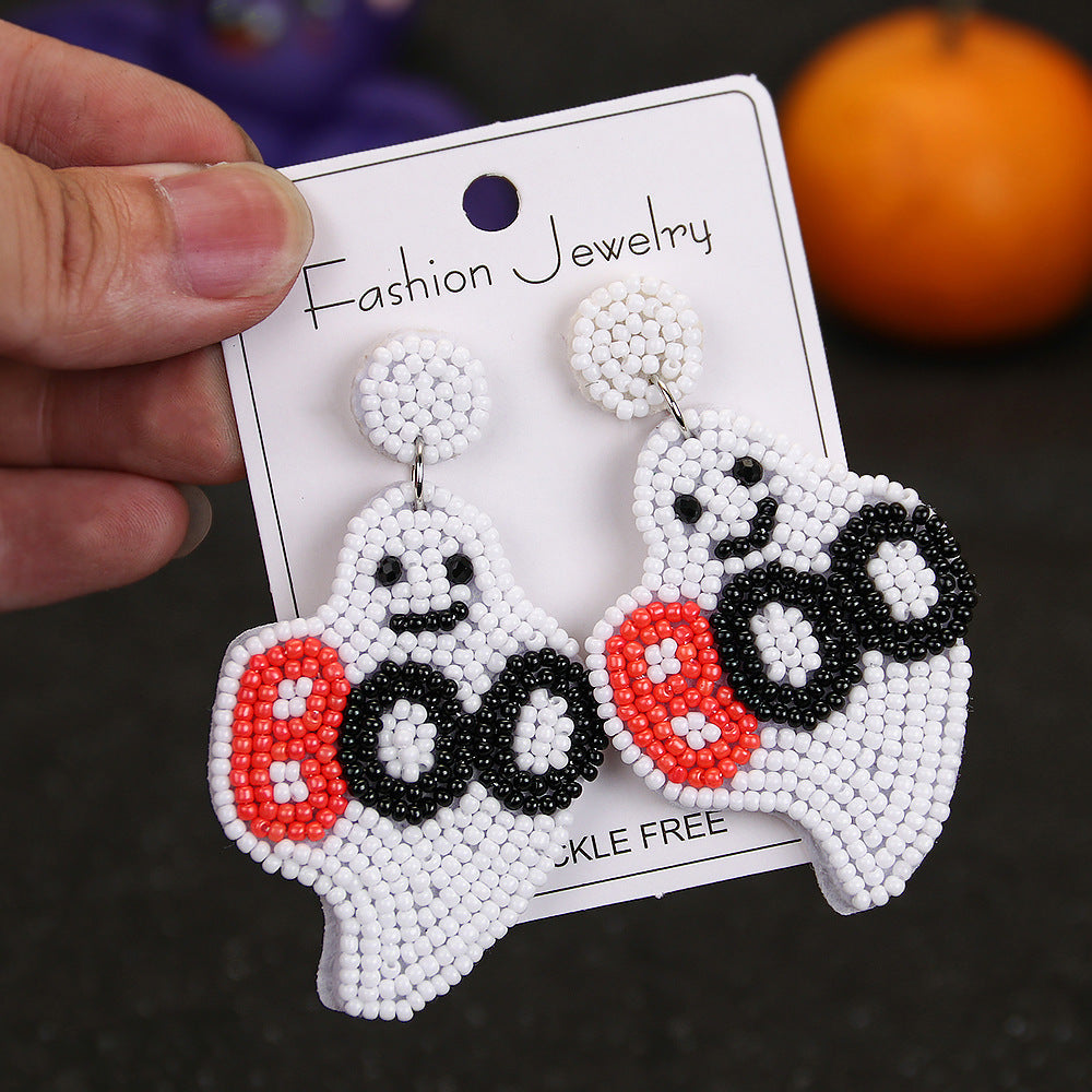 Wholesale Halloween Earrings Punk Style Rice Beads Earrings ACC-ES-ManT020