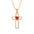 Wholesale retro cross micro inlaid zircon copper gold-plated necklace